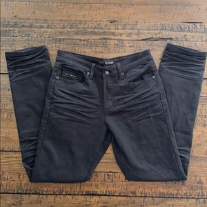 Men’s Black Fried Denim Pants